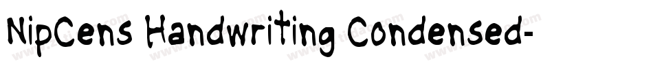 NipCens Handwriting Condensed字体转换